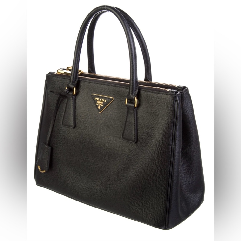 Prada Medium Saffiano Lux Galleria Double Zip Tote